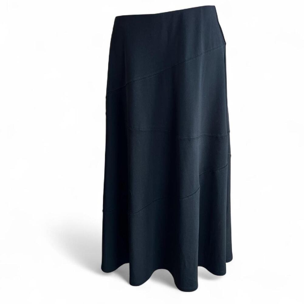 Adriana Papell Black Midi Skirt With Elastic Waist Band Goth Whimsygoth Fairy